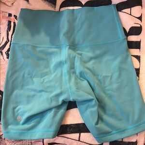 Lululemon Athletica Blue Bike Shorts High-Waisted Moisture-Wicking